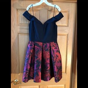 Off Shoulder Floral Print Dress